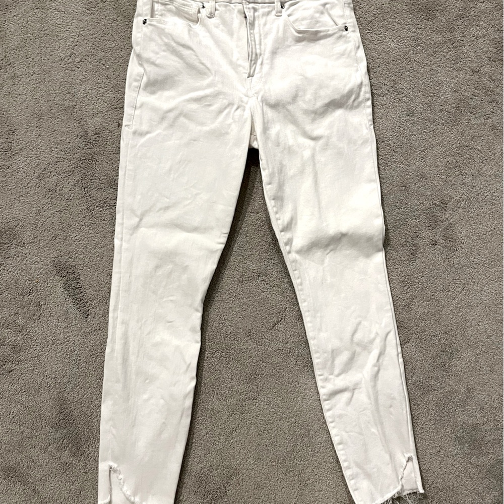 Good American Good Legs Crop White 10 - Picture 3 of 6